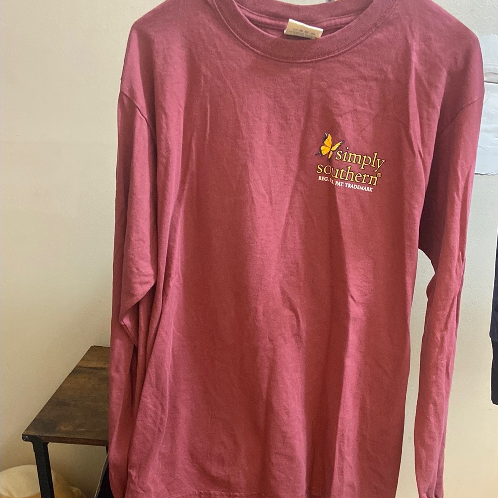 Simply Southern Maroon Long Sleeve Shirt